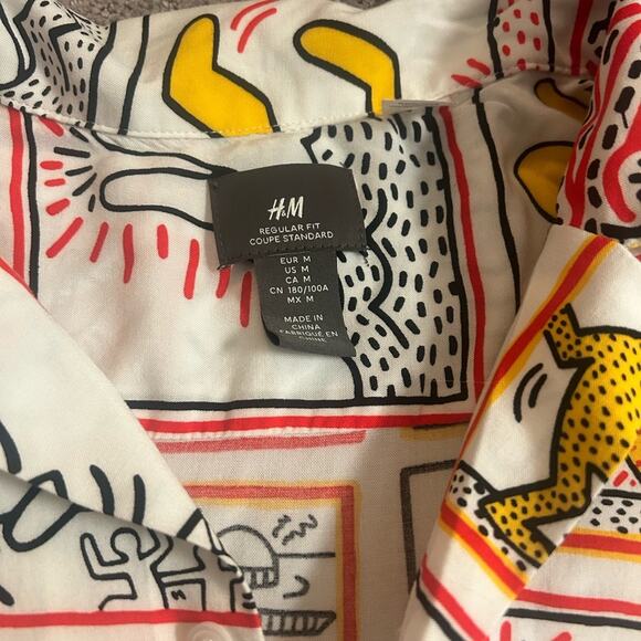 Keith Haring H&M patterned resort shirt SOLD OUT Medium - Picture 6 of 8